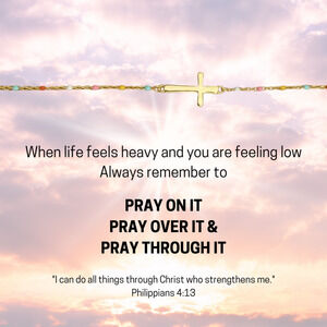 S925 Sterling Silver Cross Bracelet 18K Gold Plated Zircon Gift Box Style 1